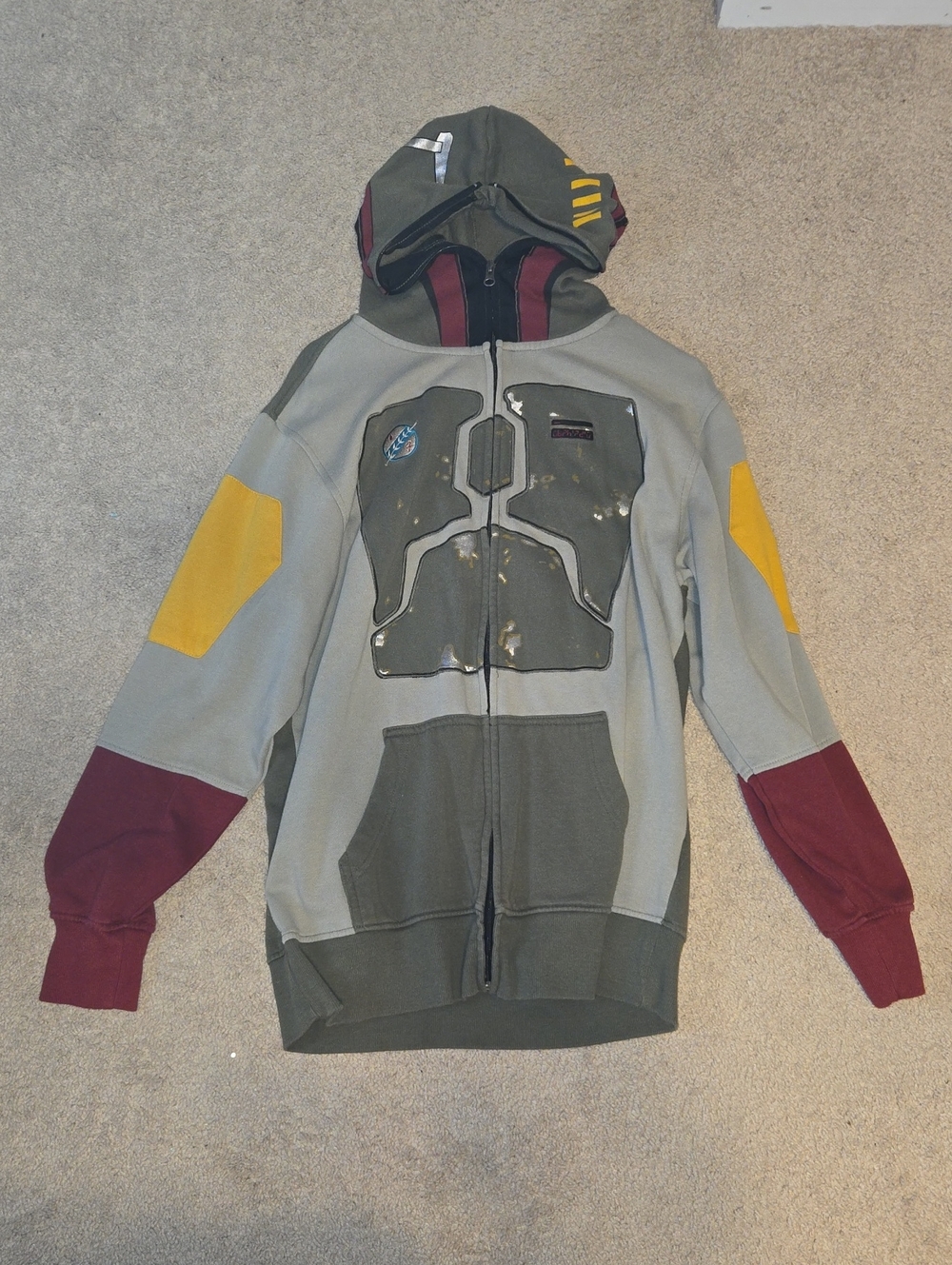 Star Wars Men's Multi-Color Boba Fett Zip-Up Hoodie